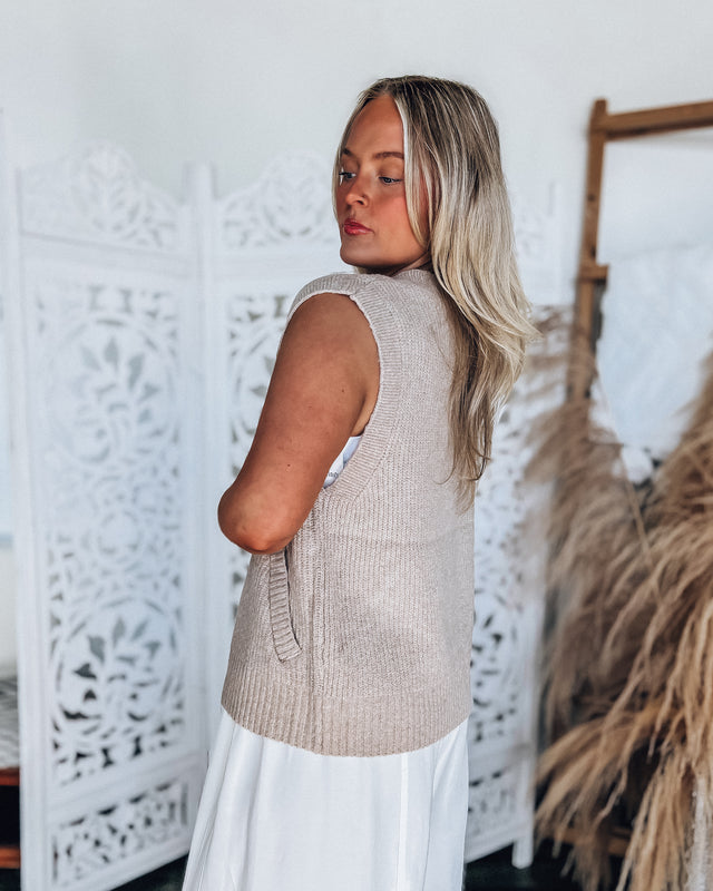 Salt Water Sweater Vest  [mocha]