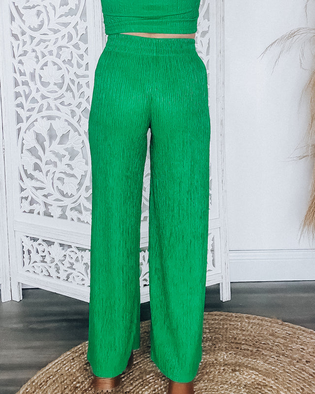Iris Crinkle Pants [pine green]