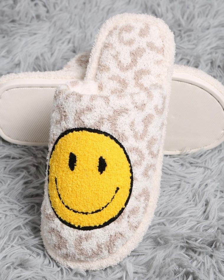 Happy Lux Leopard Slippers [beige]