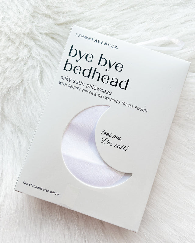 Bye Bye Bedhead Satin Pillow Case [white]