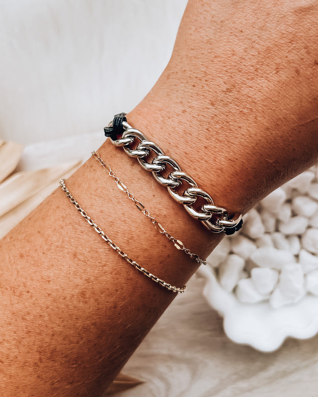 Sylvana Bracelet/Hair Tie Blk [gold/rhodium]