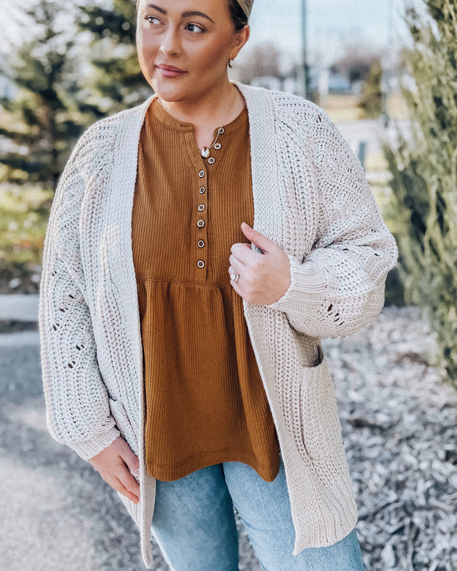 Modern Moment Knit Cardigan [ecru]