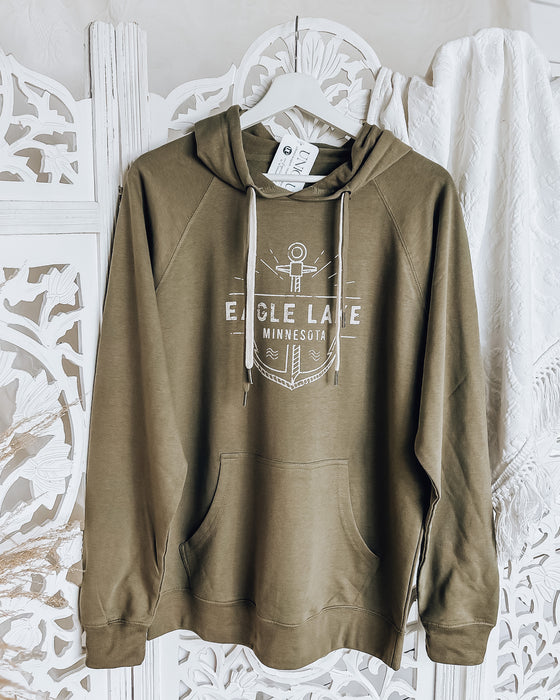 Eagle Lake Anchor Unisex Sweatshirt [olive]