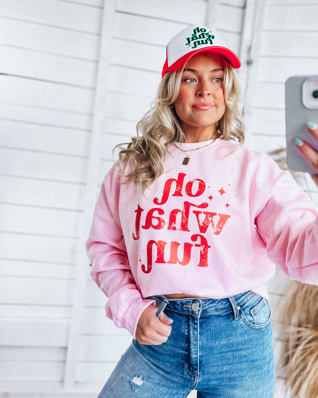 RESTOCKED: Oh What Fun Crew [pink] a
