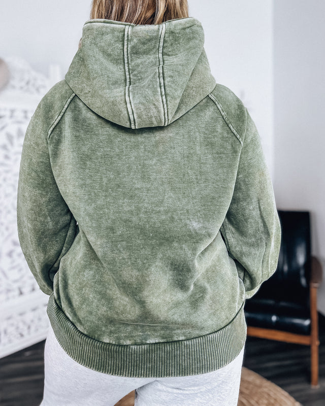 Rustic Hooded Sweatshirt [olive]