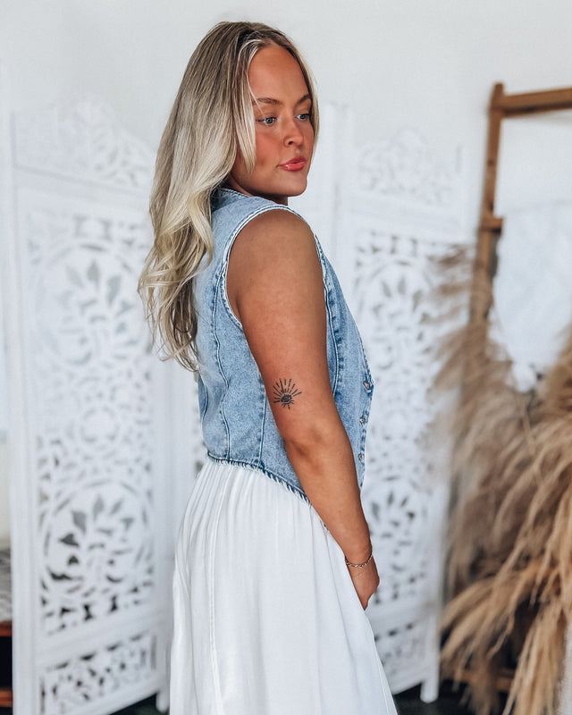 Dixie Denim Vest [light wash]
