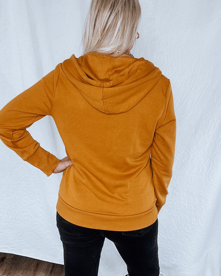 field days zip up hoodie [mustard]