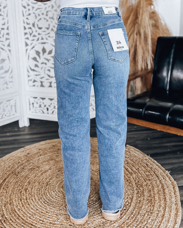 MICA DENIM Brittany Wide Leg Jeans [medium wash]