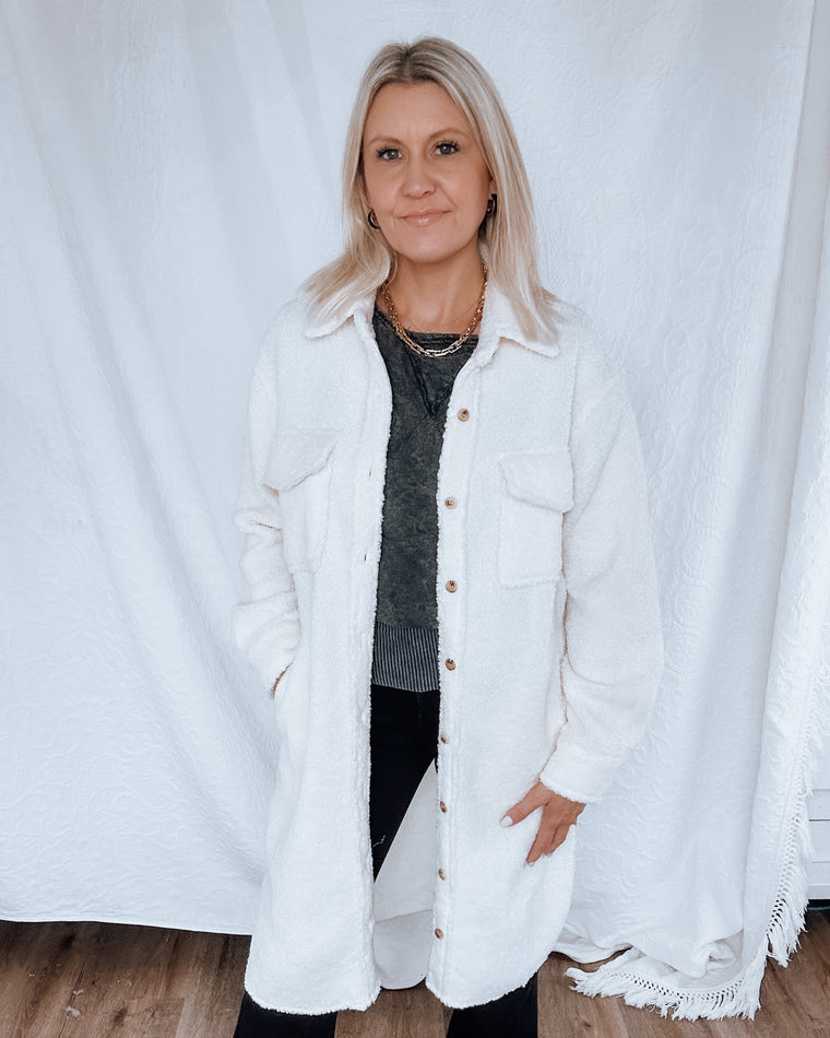 Long Talk Sherpa Jacket [CREAM]
