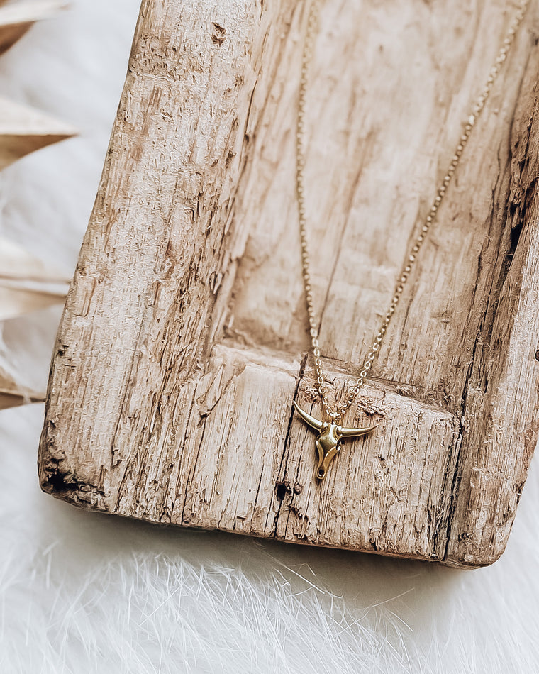 Steer-Head Necklace [gold]