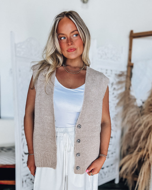 Salt Water Sweater Vest  [mocha]