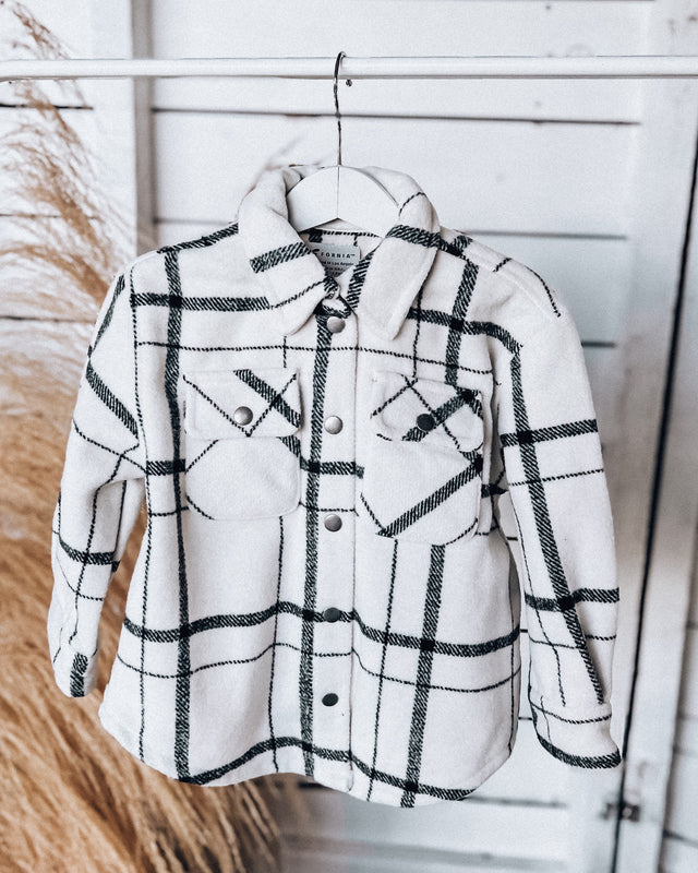 TODDLER Wintry Wonder Shacket [white/blk]