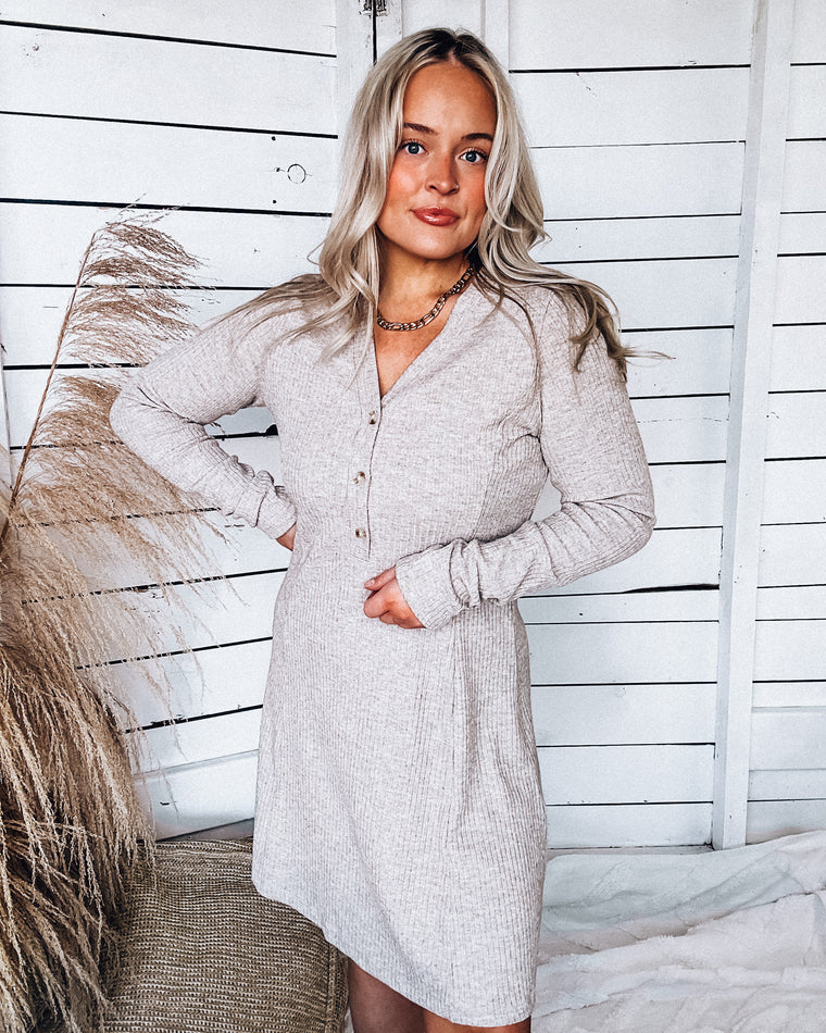 Sway Sweater Dress [oatmeal]