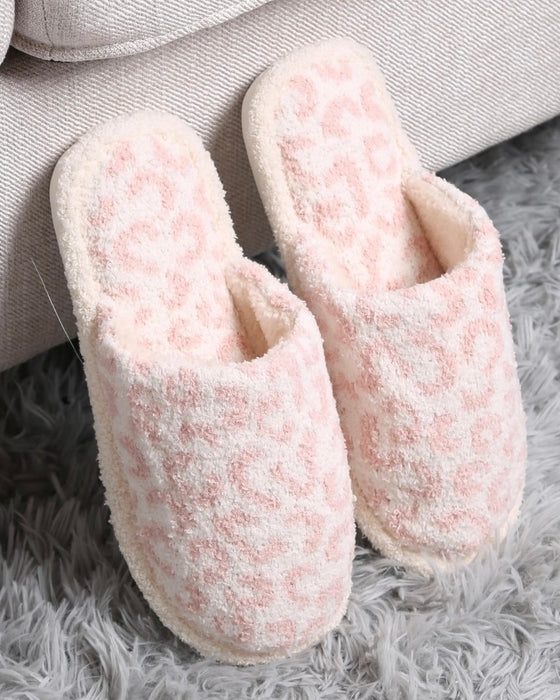 Lux Leopard Slippers [light pink]