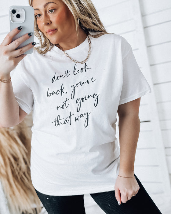 don't look back tee [white/blk]