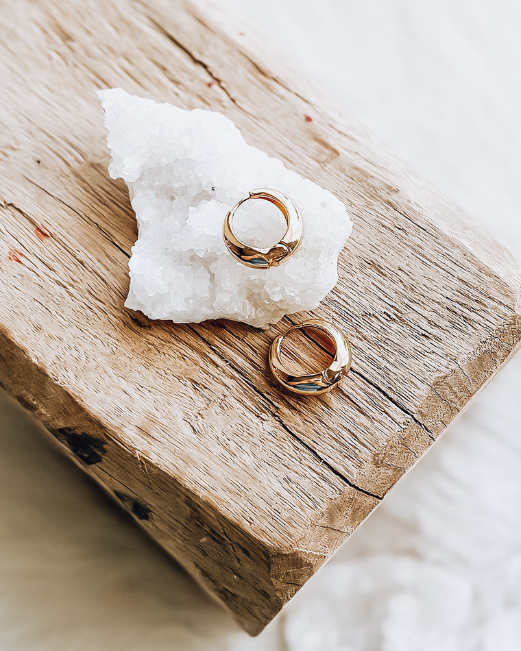 Chunky Hoop Earrings [gold]