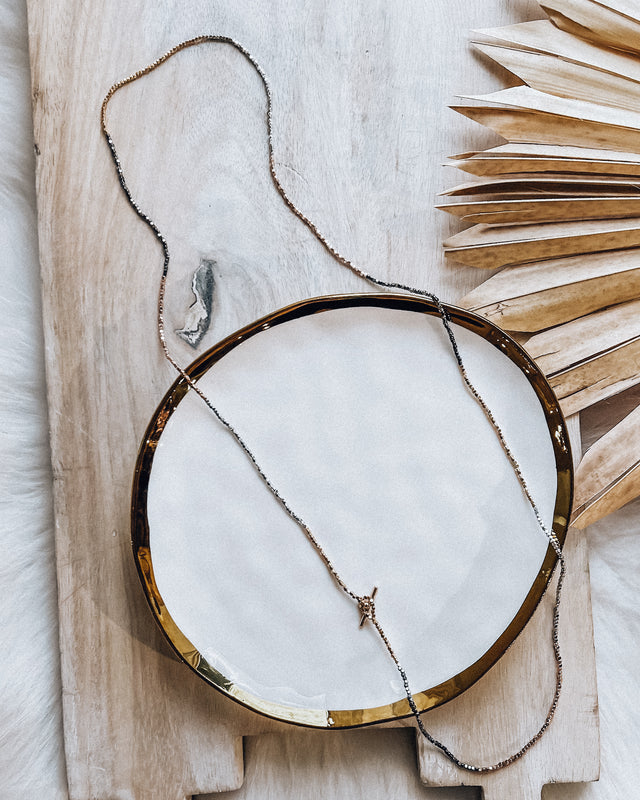 dainty beaded wrap necklace [multi]