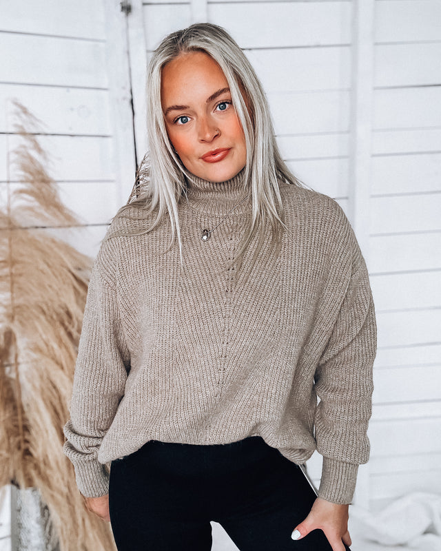 Cozy Turtleneck Sweater [taupe]