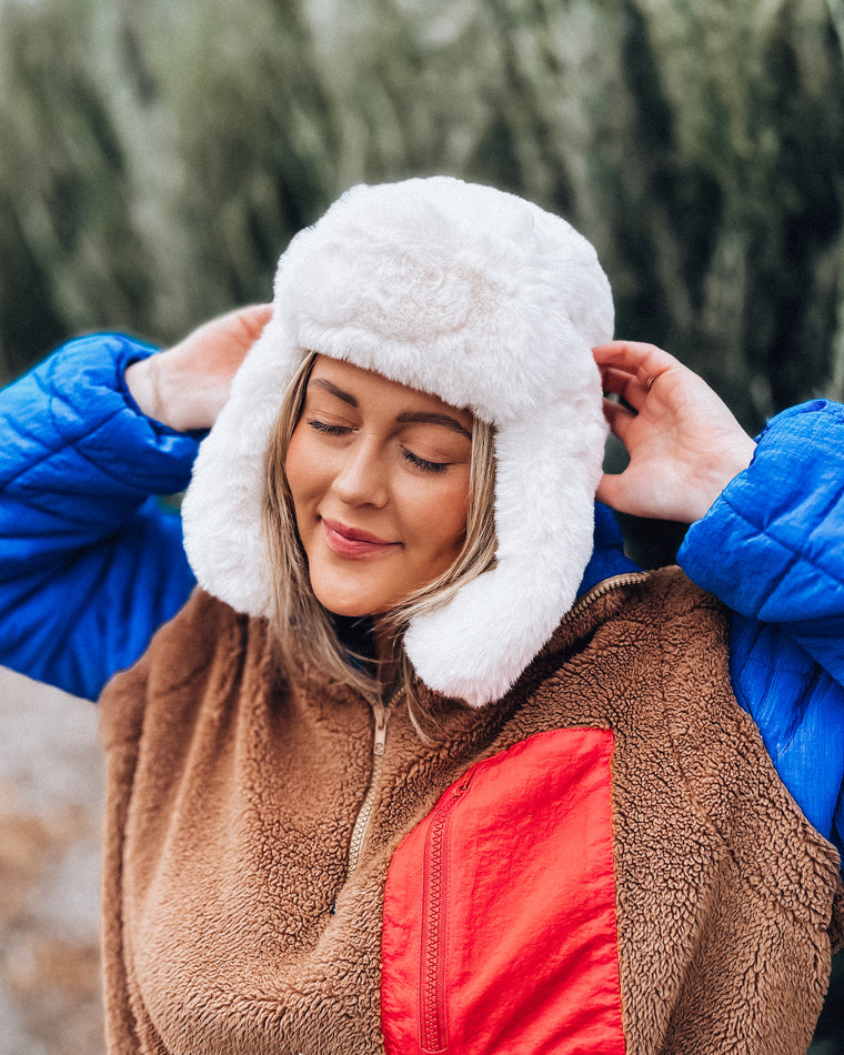 Arctic Fur Trapper Hat [ivory]