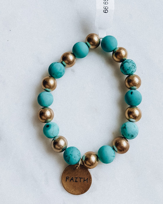 Faith Bracelet [gold/turquoise]