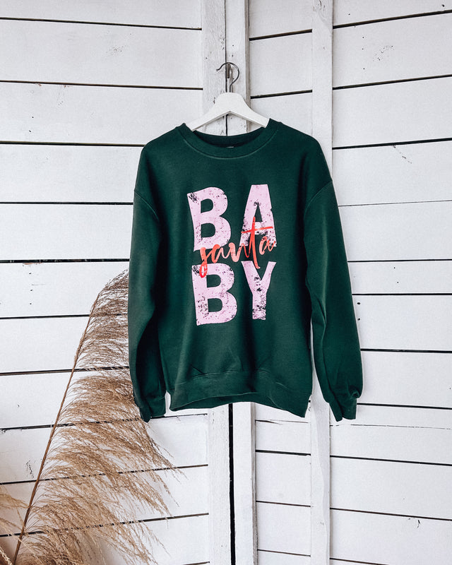 Santa Baby Crew [dark green]