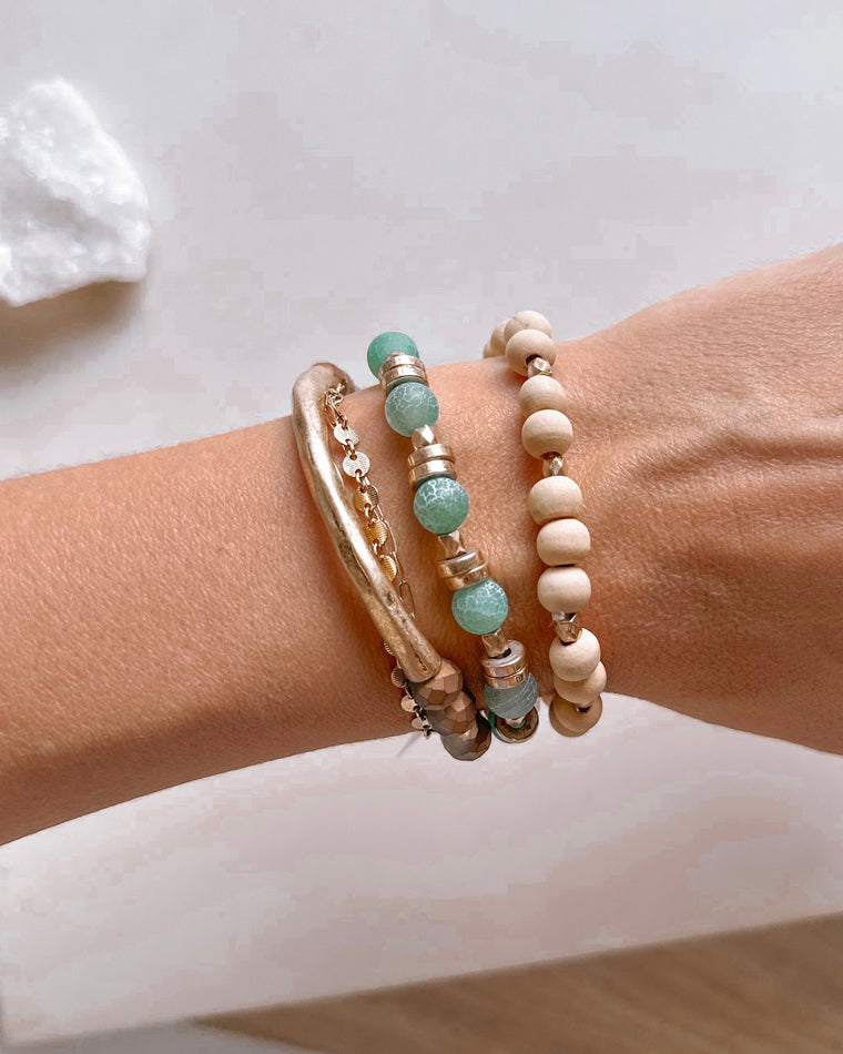 Sea Green Bracelet Set [natural/seafoam]