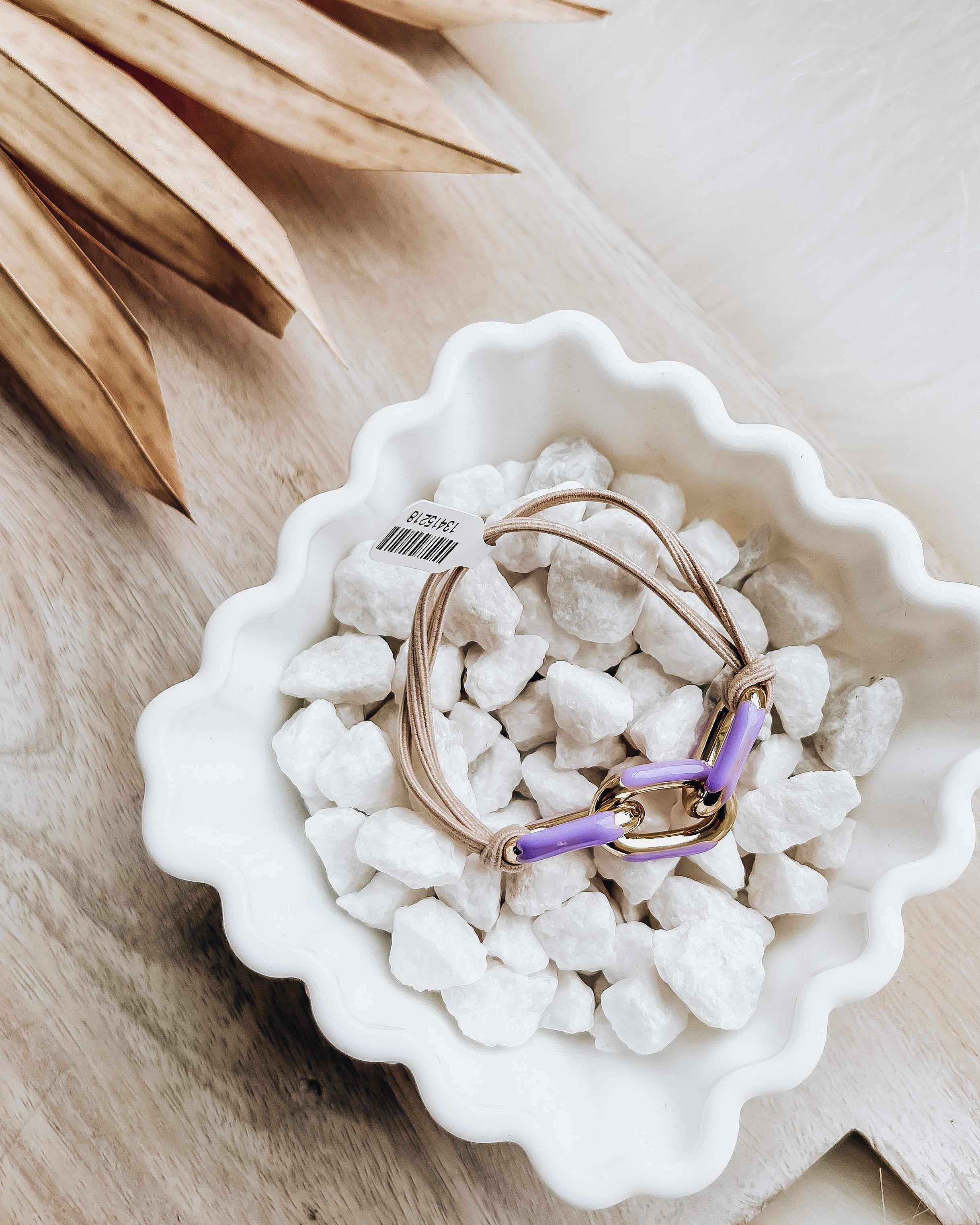 Enamel Bracelet/Hair Tie [purple/gold]