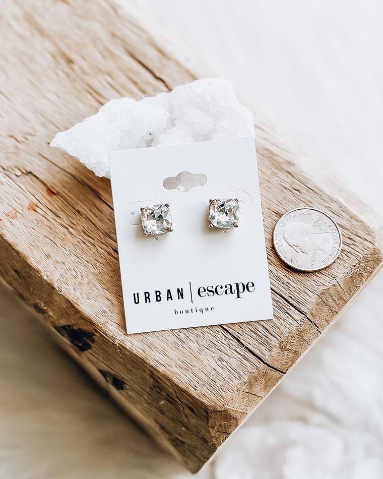Rhinesone Earrings [clear]