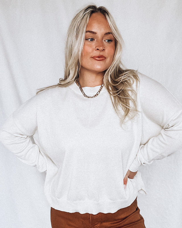 Extended Shoulder Sweater [oatmeal]