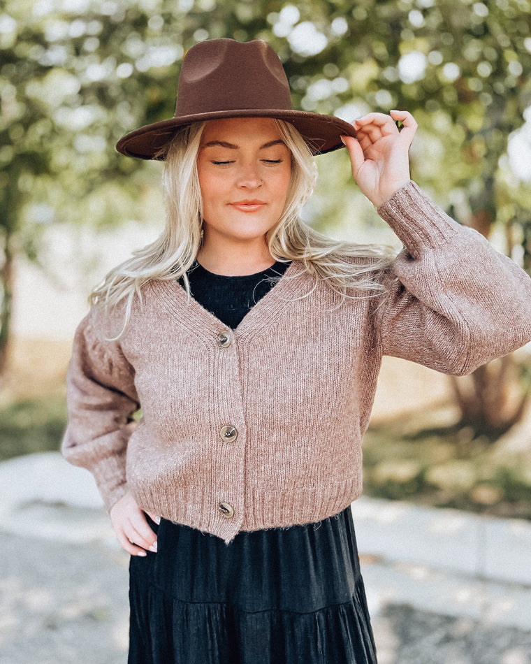 Cozy Knit Cardigan [cocoa]