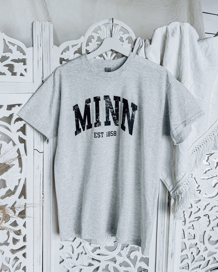 MINN Est 1858 Unisex Tee [h grey/blk]