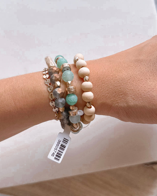 Sea Green Bracelet Set [natural/seafoam]