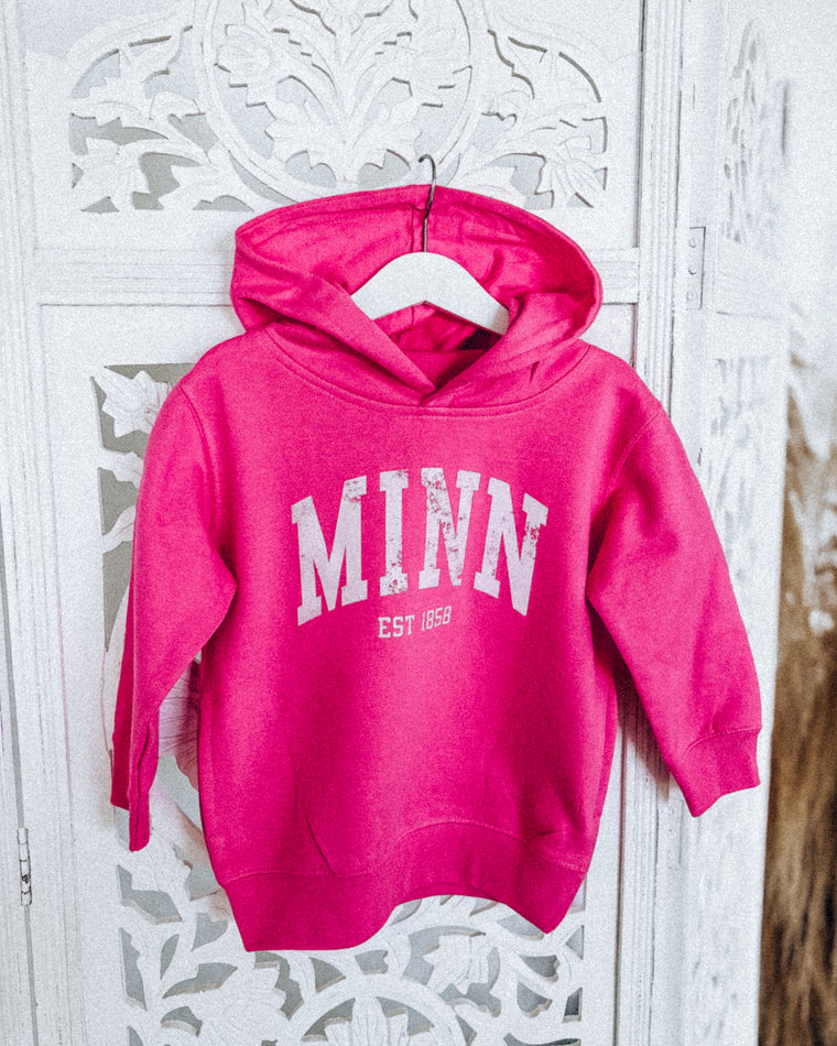 MINN EST 1858 toddler hoodie [pink/white]