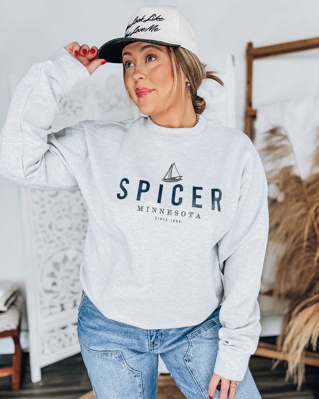 SPICER Sailboat Unisex Crewneck [h.grey/black]