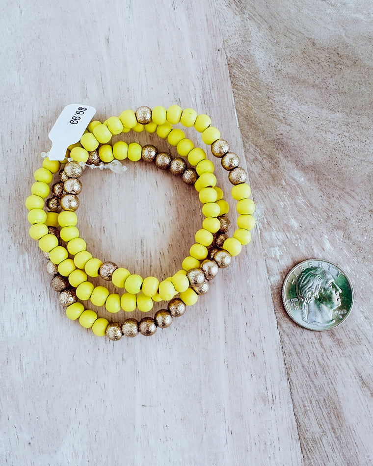 bracelet set of 3 [neon yellow]