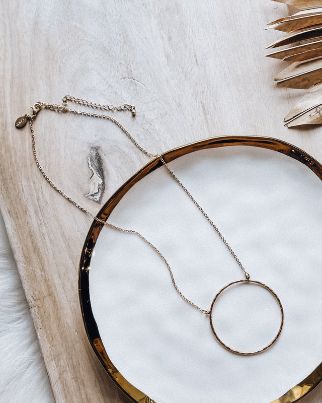 circle pendant necklace [gold]