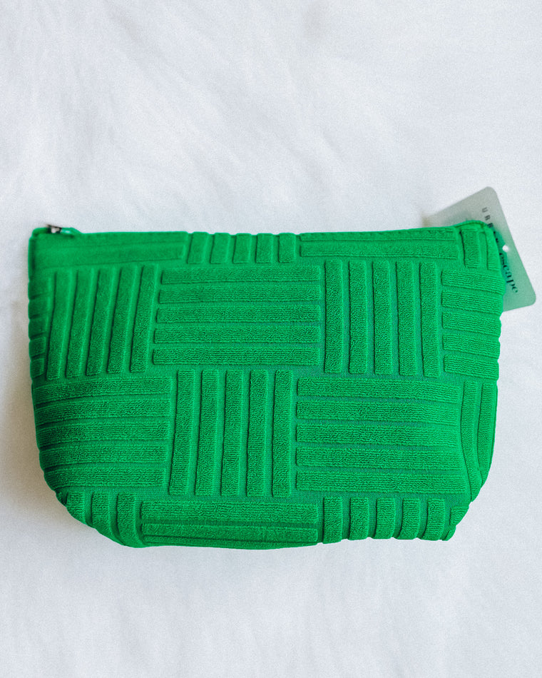 Quilted Terry Cloth Travel Pouch [green]