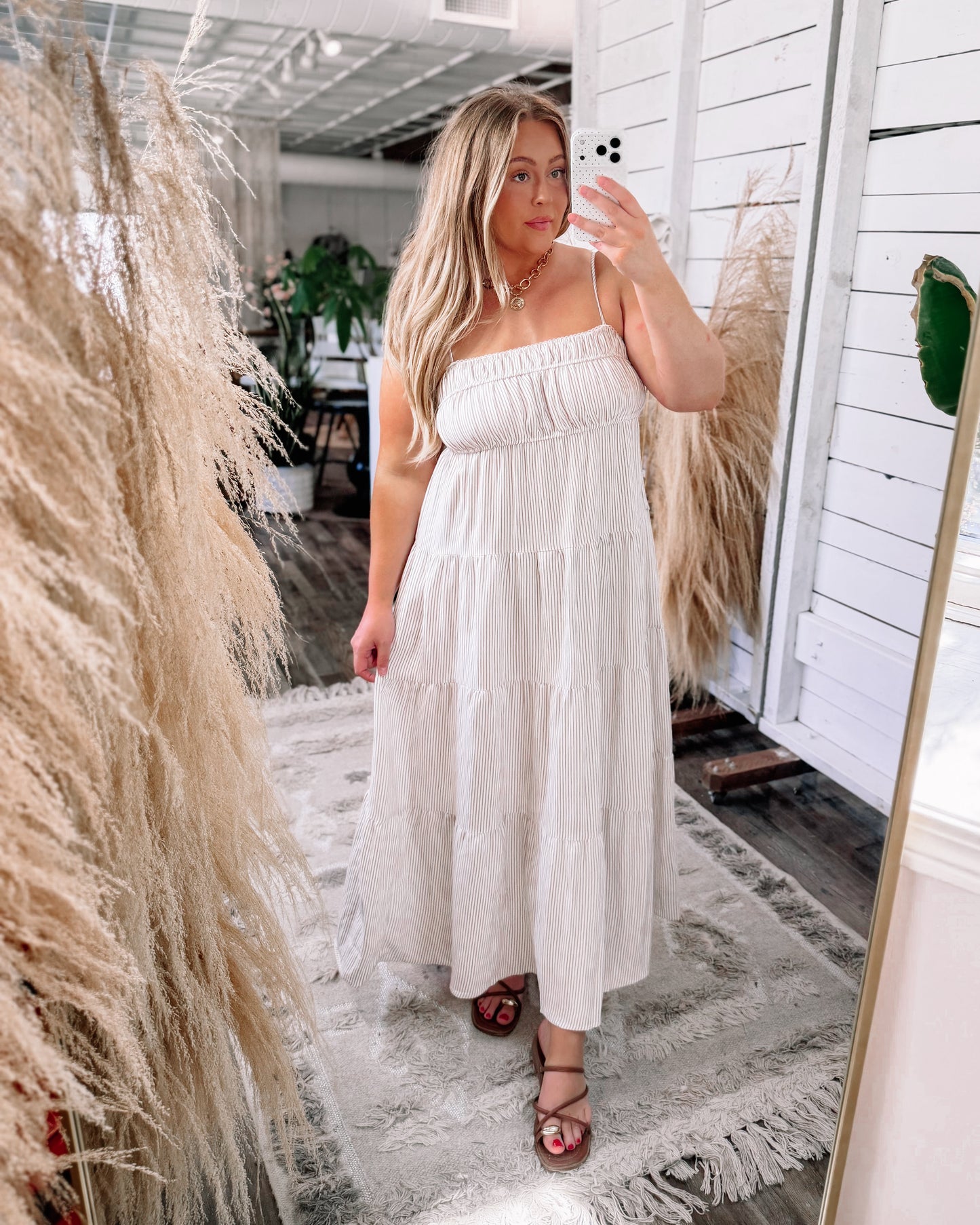 womens stripe flowy spring summer dress