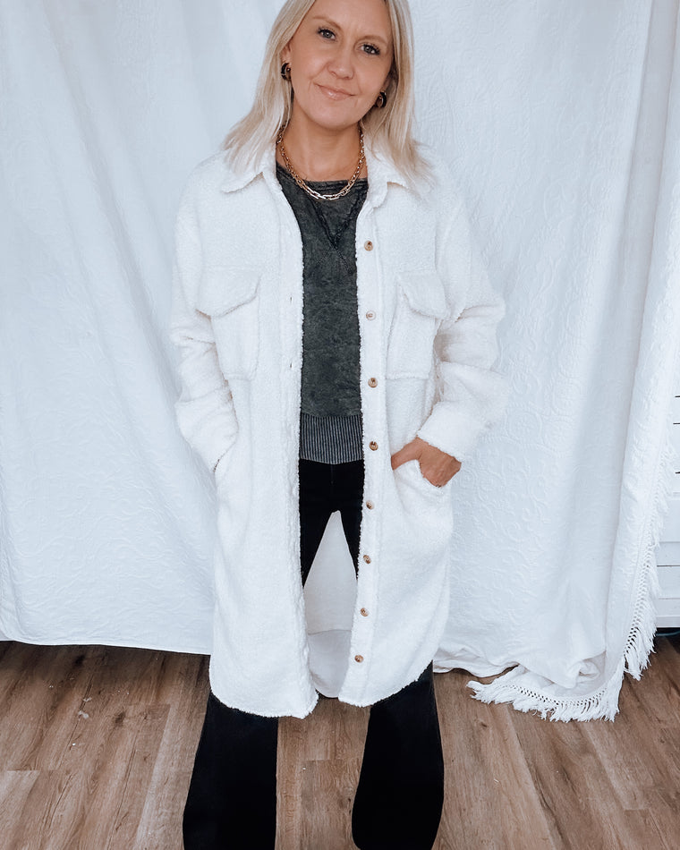 Long Talk Sherpa Jacket [CREAM]