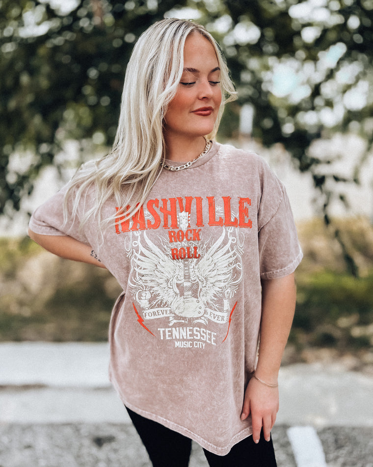 Nashville Forever Graphic Tee [washed mocha]