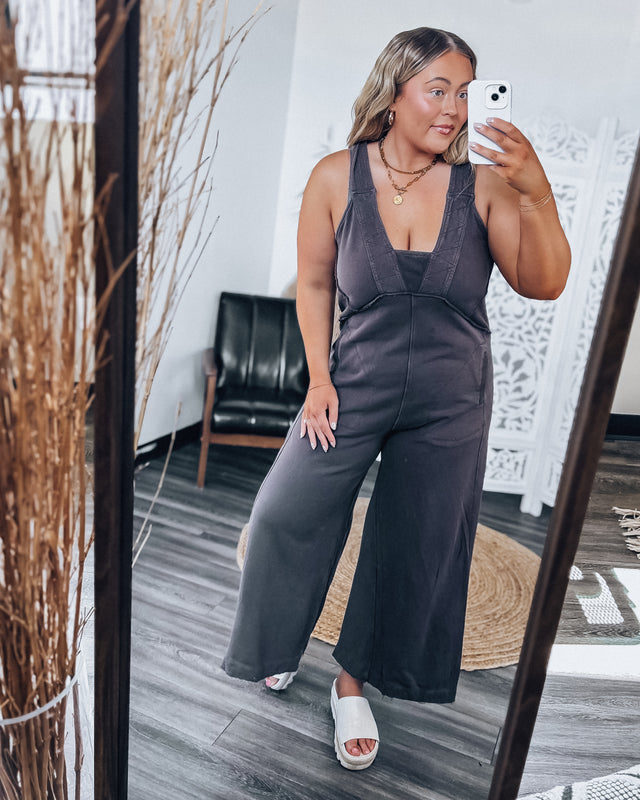 Around the Bend Jumpsuit [charcoal]