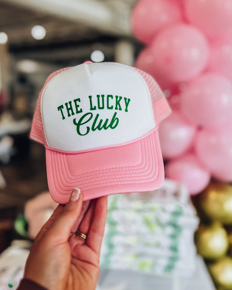 Lucky Club Trucker Hat [pink green]