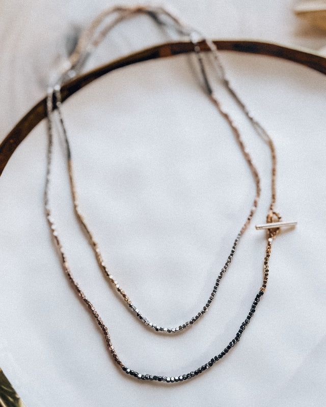 dainty beaded wrap necklace [multi]