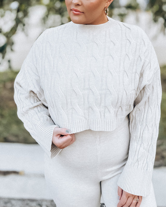 Cashmere Dreams Crop Sweater [oatmeal]