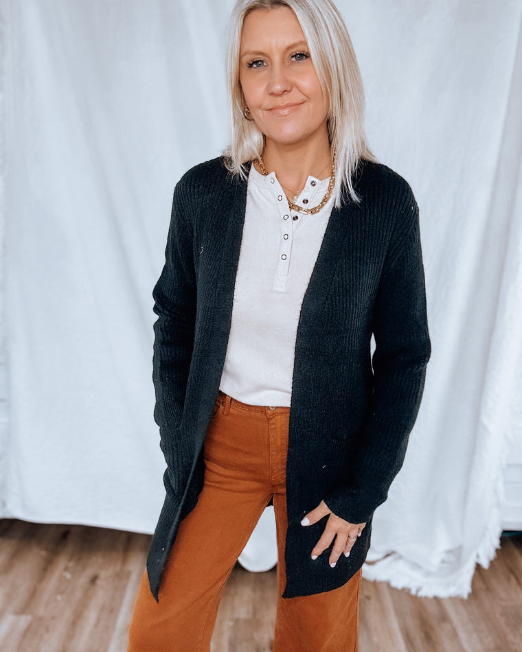 in the clouds cardigan [black]