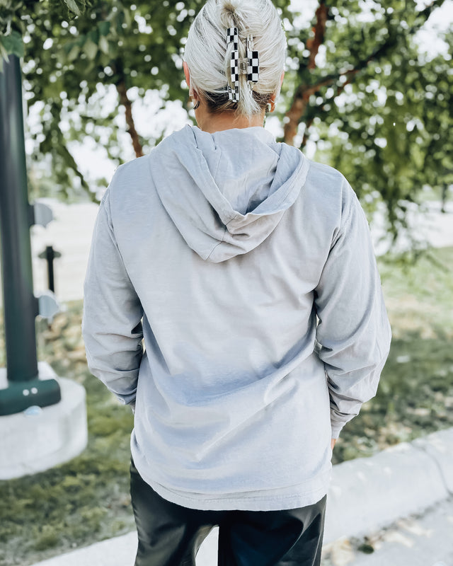 MINN est 1858 Long Sleeve Tee Hoodie [grey]