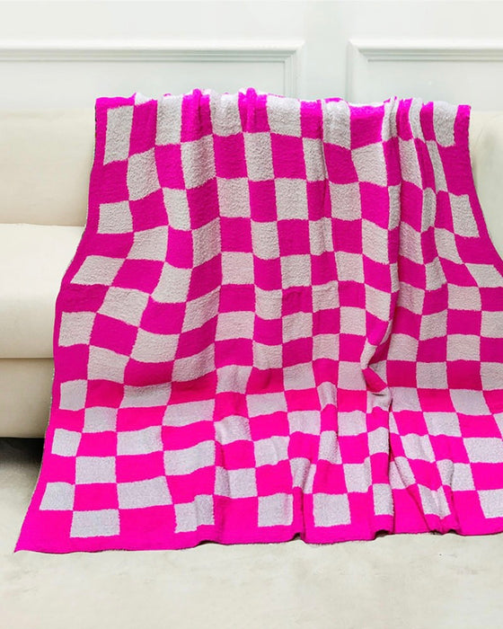 Checkerboard Blanket [pink/ivory]