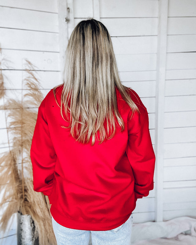 MORE AMORE crewneck sweatshirt [red/white]