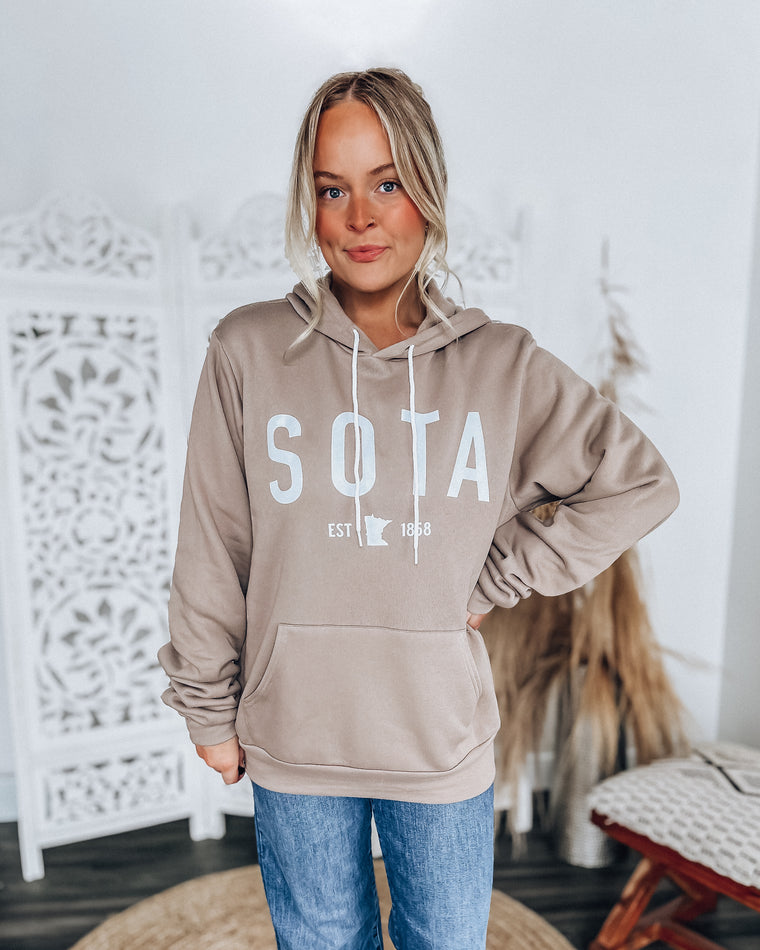 Sota MN 1858 Icon Unisex Hoodie [tan/white]