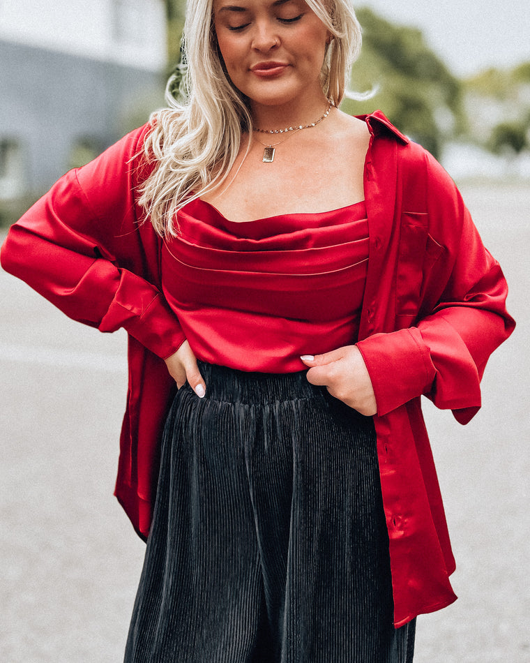 Asheville SET Tank + Blouse [wine]